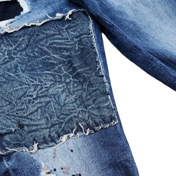 Guess Men's Skinny Jeans Patch 5 Pocket Blue Modern Original - Picture 4 of 9